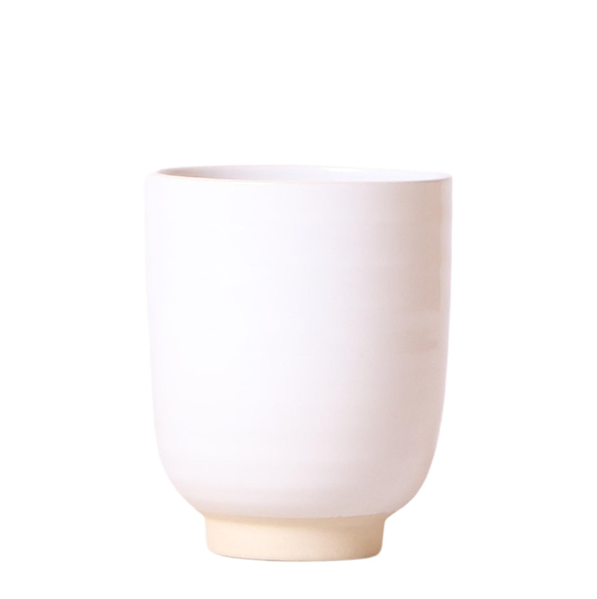 Kolibri Home | Blumentopf glasiert - Weißer Keramik-Ziertopf mit Glanz - Ø9cm