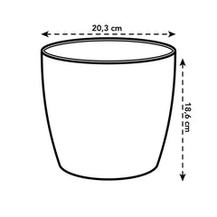 Pot elho Brussels Round Antraciet D20 x H19