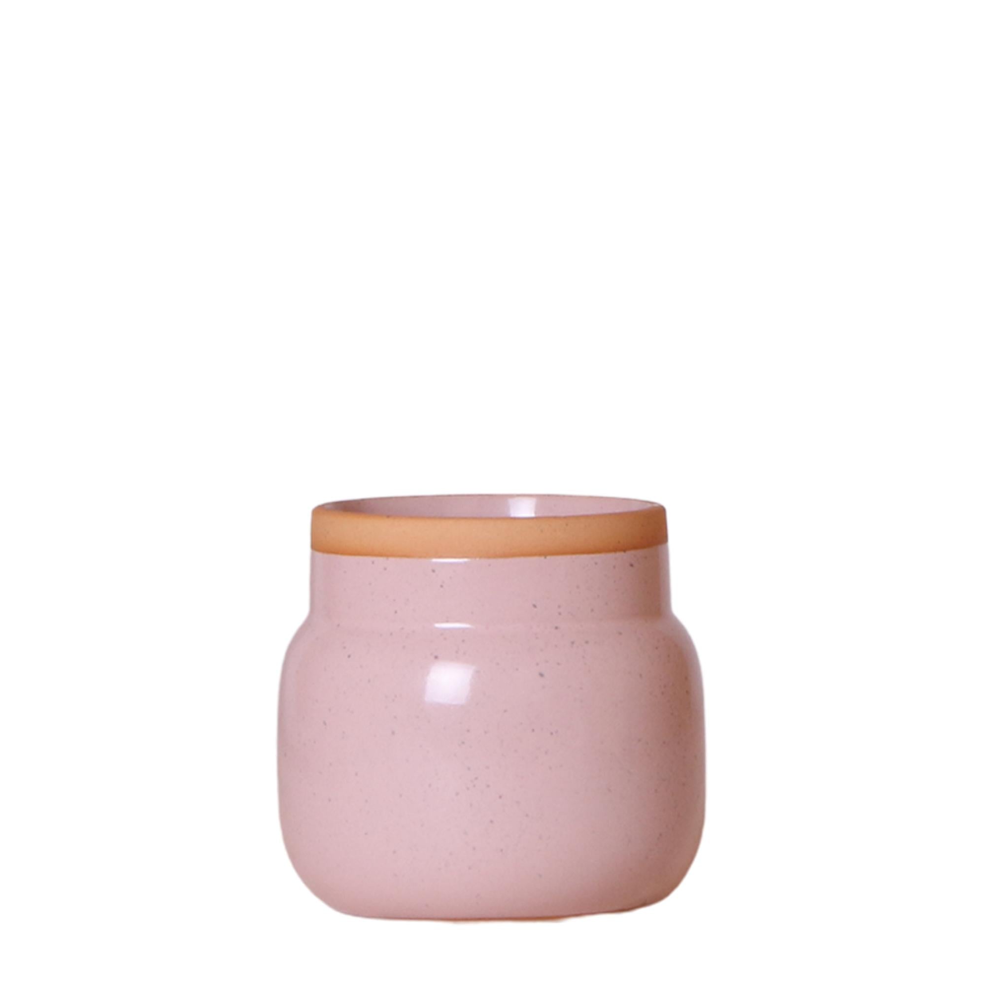 Kolibri Home | Vintage Blumentopf - Rosa Keramik dekorativen Topf - Ø9cm
